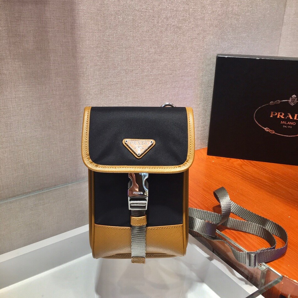 Prada Nylon and Saffiano Leather Phone Case 2ZH109