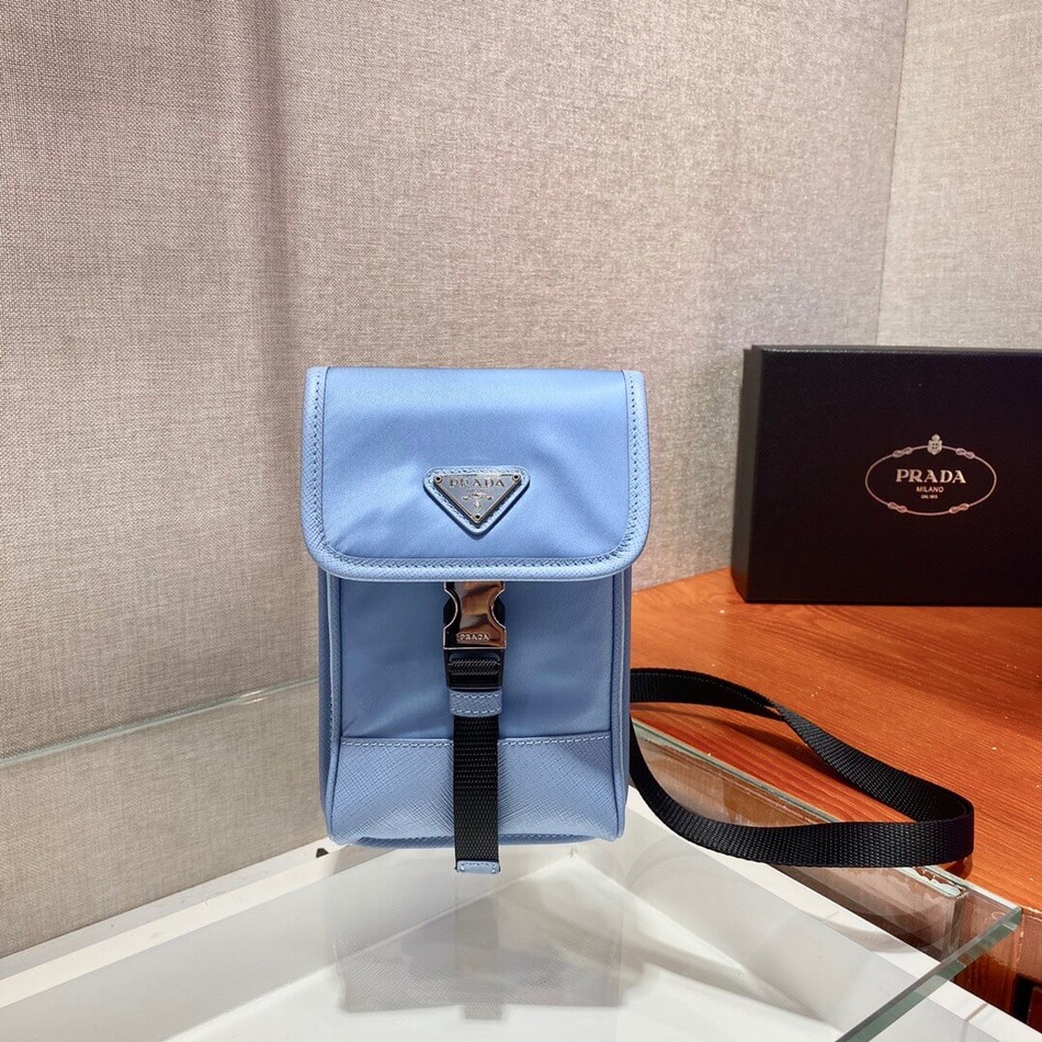 Prada nylon and saffiano leather phone case 2ZH109_2BBD_F0637