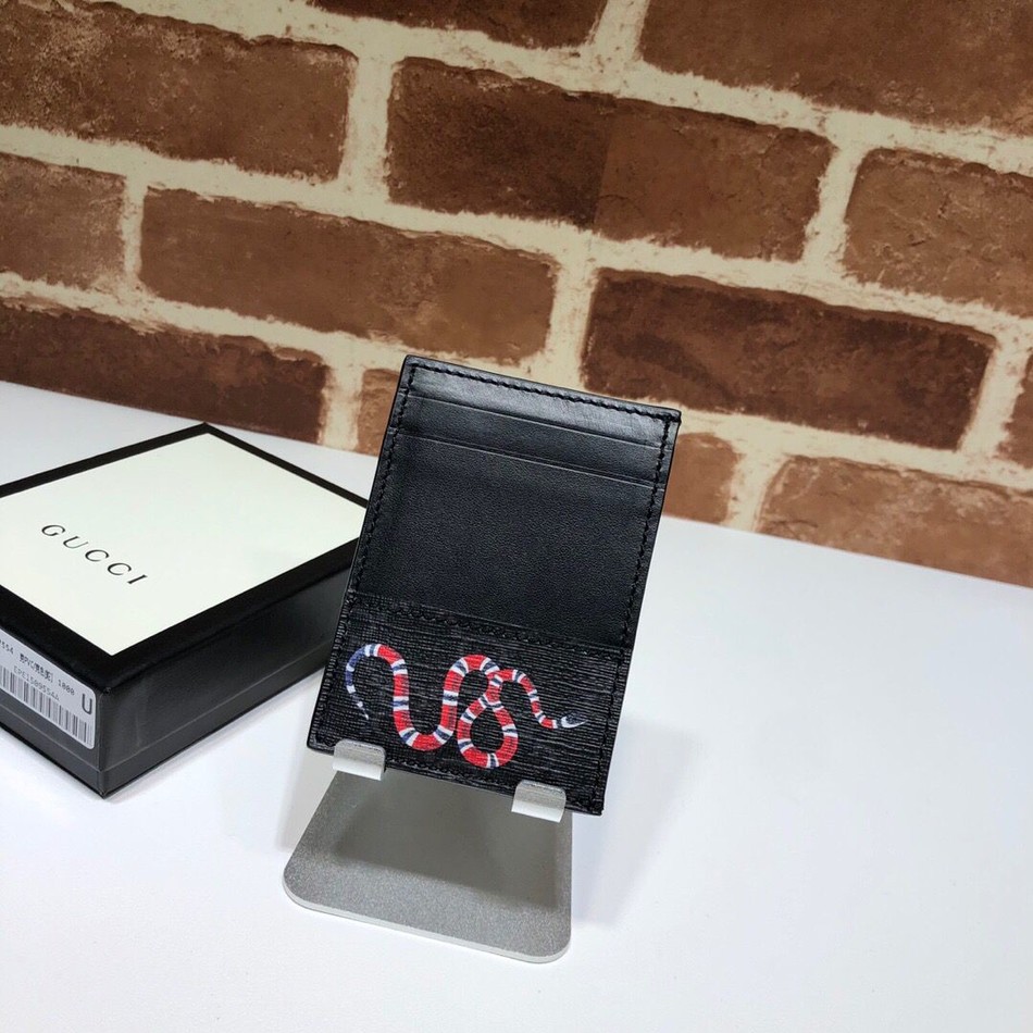Gucci PVC snake print card case