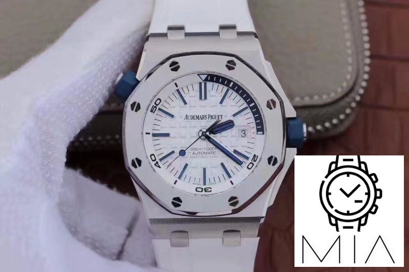Audemars Piguet Royal Oak Offshore Diver 15710ST.OO.A010CA.01 JF Factory White Dial